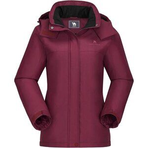 Women's  Red Ski Jacket Winter Waterproof Female Jacket